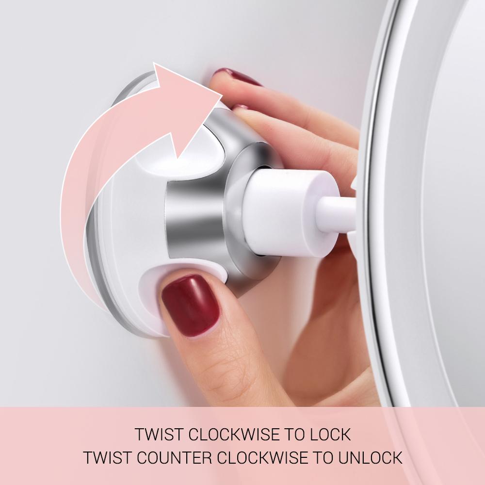 10x Magnifying  LED Lighted Makeup Mirror